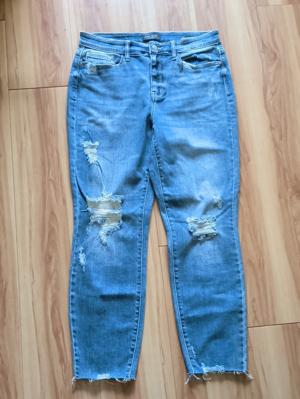 Blue Distressed Women’s Jeans